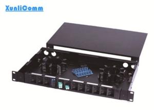 Wholesale Black 19 Fiber Optic Patch Panel 12 Port 72 Cores For Ribbon And Bunchy Fiber Cable from china suppliers