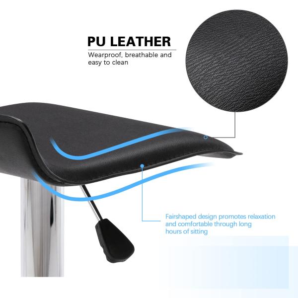 Height Adjustable Modern Swivel Bar Stools for Home Chairs in PU Leather Material