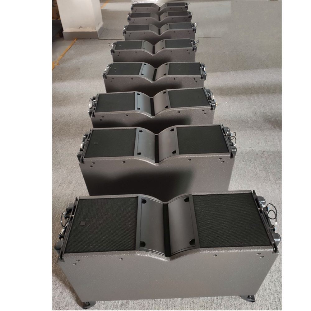 450 watt line array pa speaker dual 8 inch bi-amp sound system