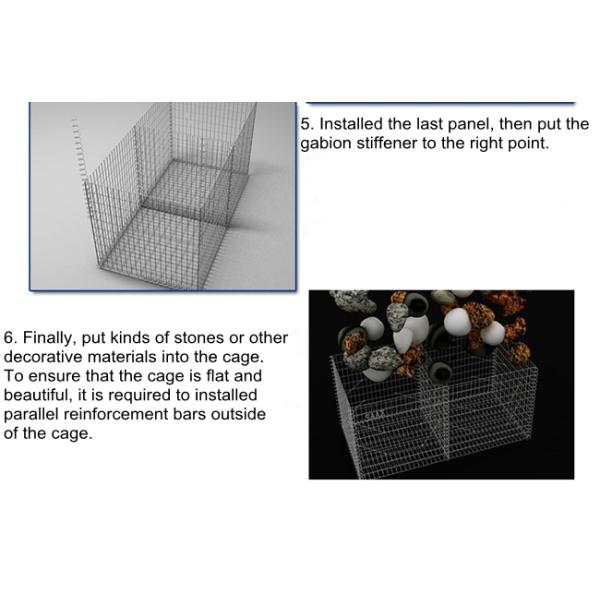 Square Hole Gabion Mesh Cage / Metal Gabion Baskets As Riverbank Protection