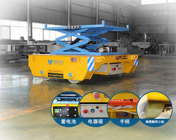 Utility Material Transfer Trolley Combined with Hydraulic Lifting Platform