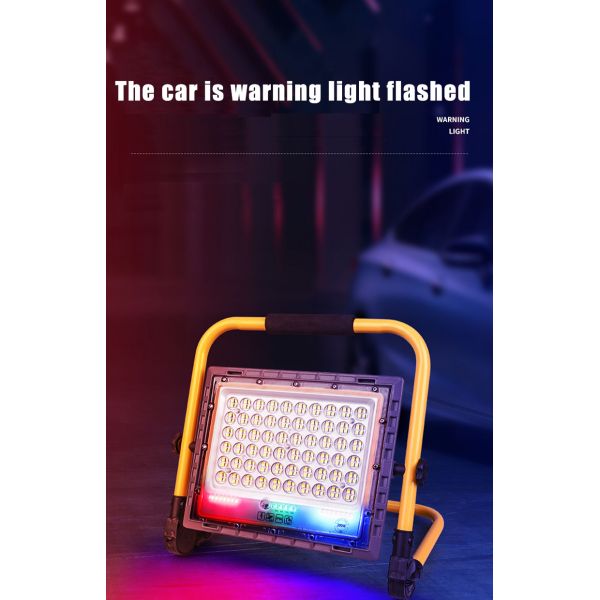 High-power LED rechargeable floodlight; portable and handheld; ideal for mutiple situations
