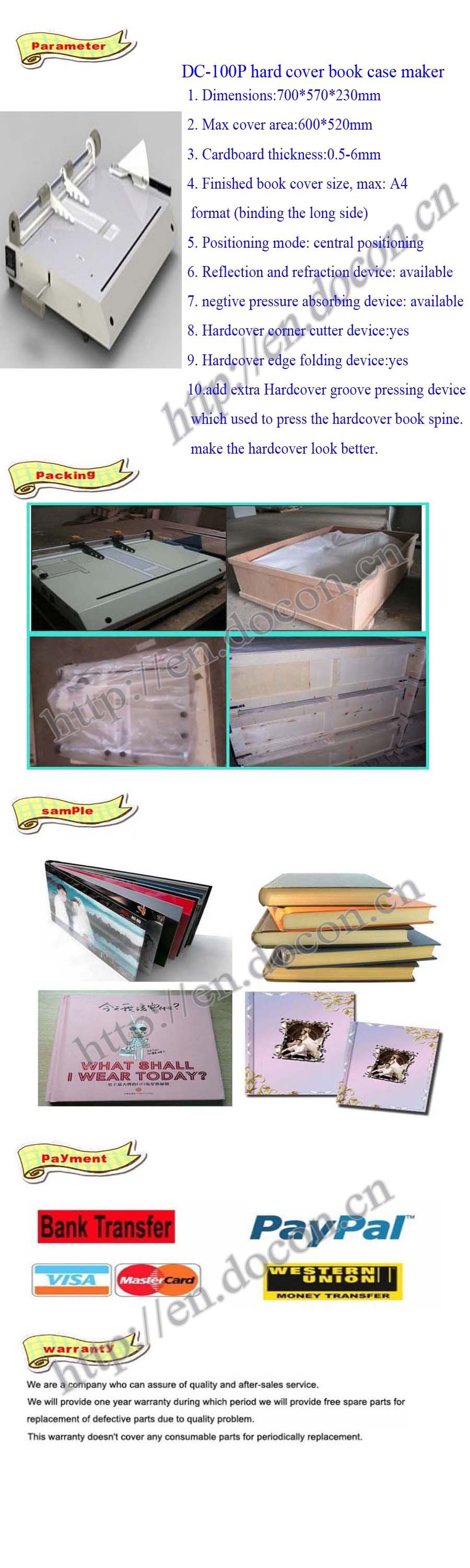 DC-100P hardcover book cover maker