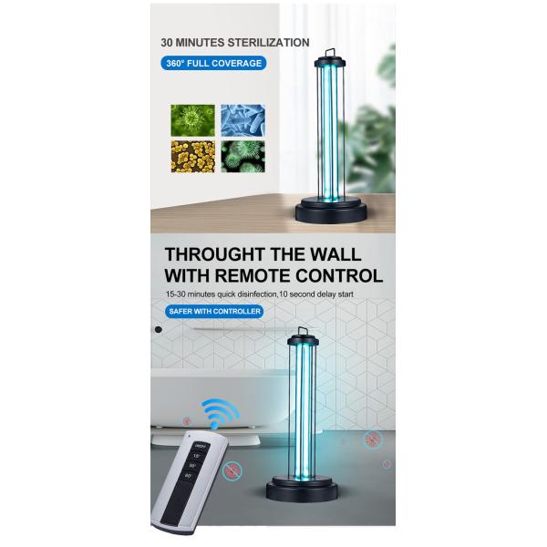 Mercury UVC LED Lamp Portable 40W Ultraviolet Disinfection Wavelength 253.7nm