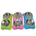 Xxl Xl Stainless Steel Dog Bowls For 2 Dogs Big Personalized Feeder Double 10
