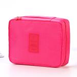 Zipper Closure 21*8*16cm Solid Color Cosmetic Storage Bag