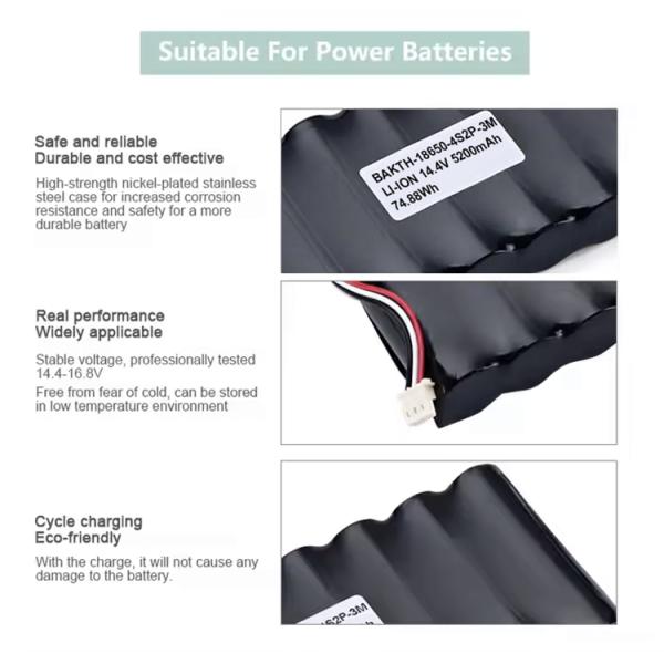 Customized Lithium Ion Batteries 14.4V 5200mAh 18650 4S2P Rechargeable Li-ion Battery Pack for Electric Toys