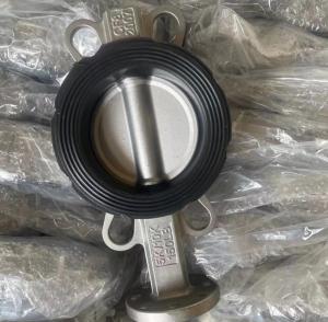 Wholesale CF8/CF8M Stainless steel ANSI wafer butterfly valve with resilient seal from china suppliers