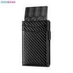 Fashion Mens Genuine Leather Slim Billfold Wallet Card Holder Ultra-Thin Carbon