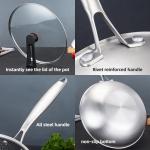 High Capacity Honeycomb Kitchen Frypan Non Stick Stainless Steel With Lid