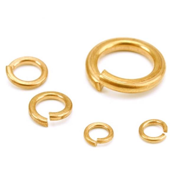 DIN125 DIN127 GB93 Brass Copper Spring Lock Washers Metric H65 Brass Spring
