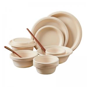 China 100% Biodegradable Disposable Soup Bowls With Lids 12oz 18oz 24oz on sale