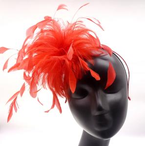 Wholesale Millinery Hackle Feather Fascinator Headband , 15x30cm Feather Headpiece Festival from china suppliers