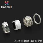Dustproof Waterproof Cable Gland M10 With Silicone Nikelpplated Brass Cable