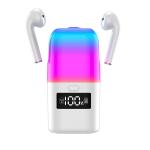 New 2in1 TWS Earphone Bluetooth Speaker Color Atmosphere LED Light Display
