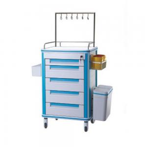 China Hospital Furniture ABS Medical Equipment Emergency Trolley Cart Hospital Trolley on sale