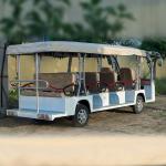 14 Passengers Electric Sightseeing Car Road Legal Mini Bus UTV White Color