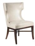 High back Solid beech wood White pu/leather upholstery dining chairs,wing chair,