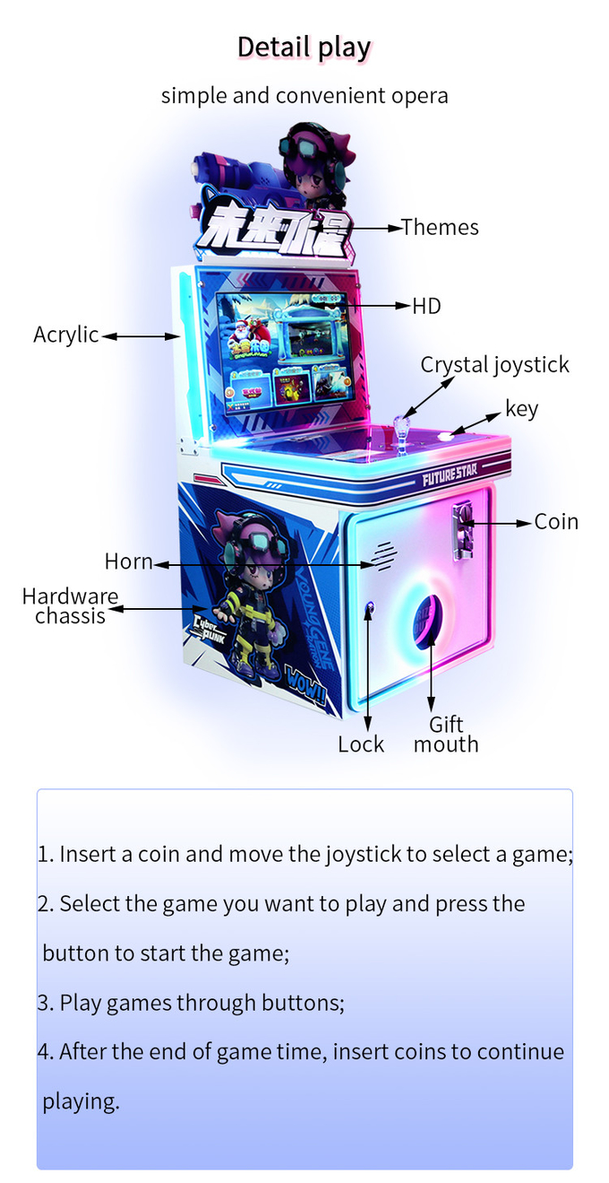 Optional Parkour Game Series Indoor Coin Operated Arcade Racing Children'S Arcade Game Machine