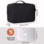 Multifunction Nylon Large Cosmetic Case With Adjustable Dividers