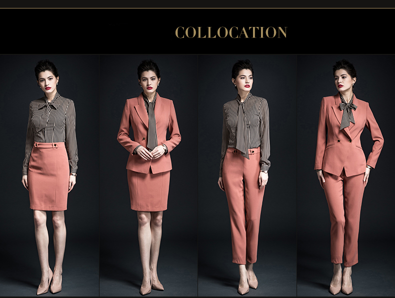 Professional Slim Fit Blazer for Ladies Office Women's Business Suits Two Pieces