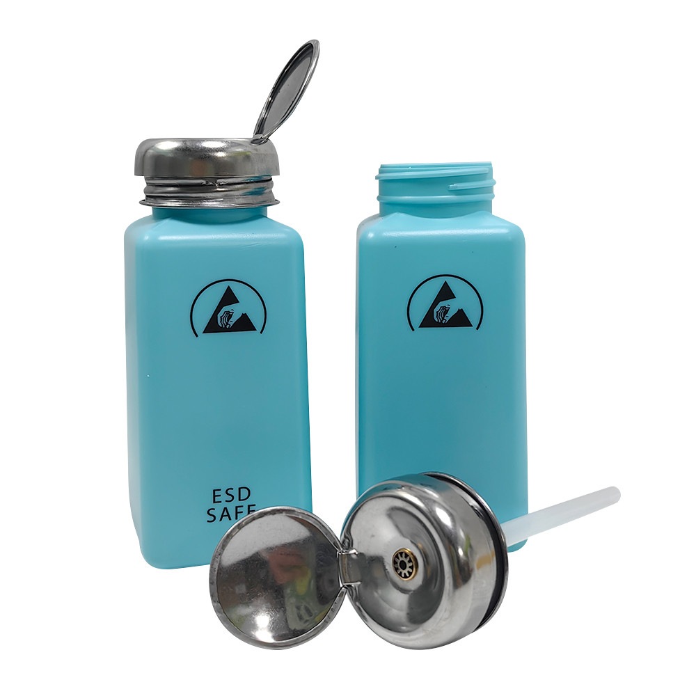IPA 8OZ (About 240ml) ESD Plastic Solvent Dispenser Antistatic Dispenser Alcohol Bottle