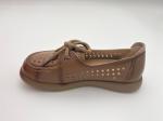 Lady brown breathable hollow lace-up comfortable women's shoes with soft soles