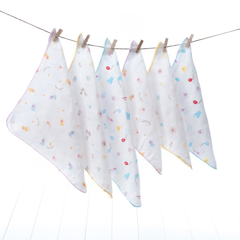 Soft, gauze absorbent towel, cotton handkerchief