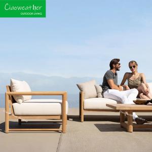 Wholesale SO1010TW Villa Outdoor Furniture Modern Teak Patio Set with Sofa Set from china suppliers