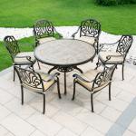 Waterproof Garden Cast Aluminum Patio Dining Table Chair Set for Outdoor