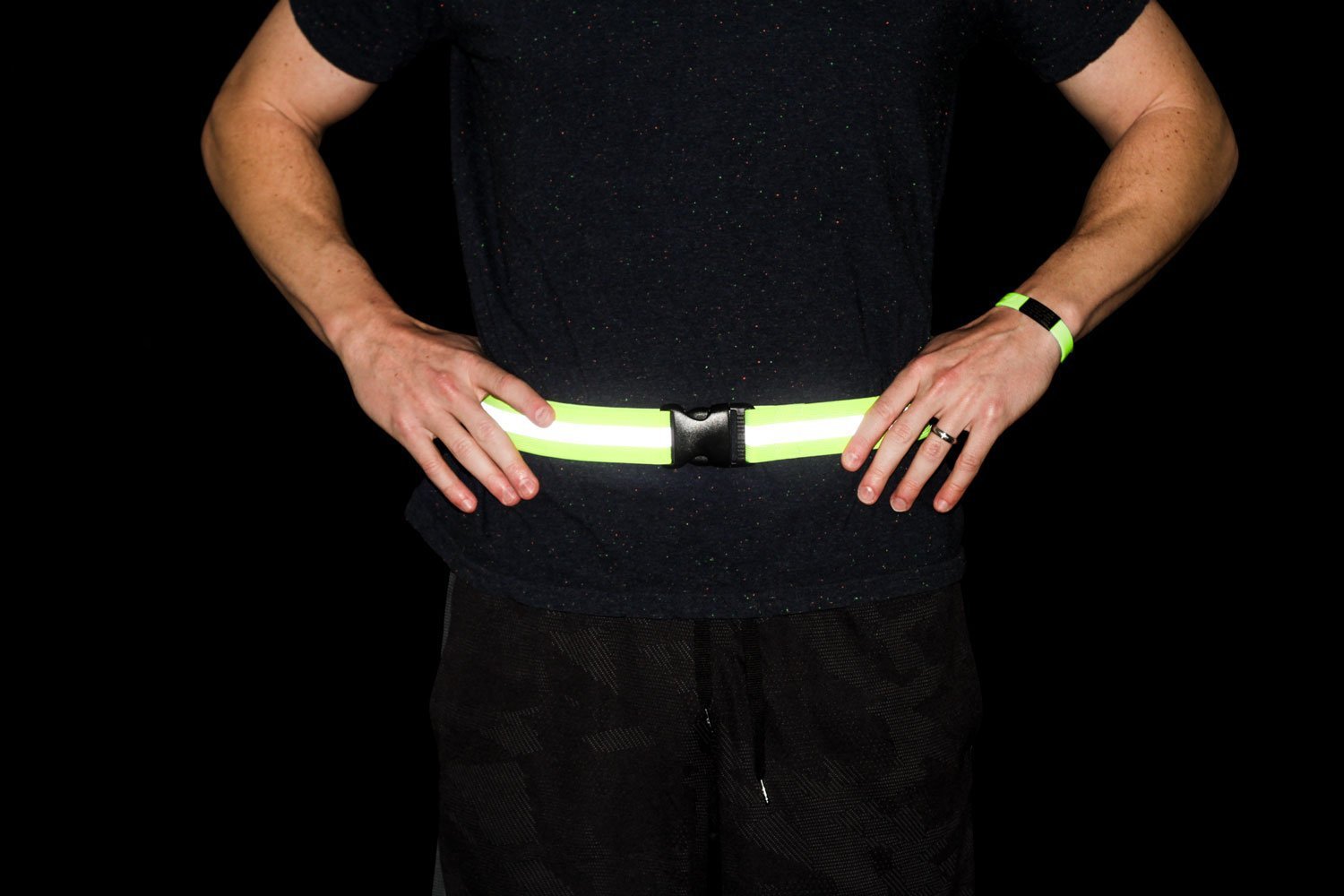 Factory Customized Reflective Belts for Running High Visible Night Safety Gear Waist Adjustable Elastic Safety Reflective Belt