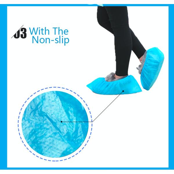 Water Resistant Disposable Indoor Shoe Covers Plastic Overshoe 38cm*18cm / 38cm*20cm