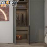 Wooden Modern Open Combination Wardrobe for Clothes in Walk-in Closet Bedroom