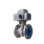 Fluorine Electric Control Ball Valve Carbon Steel Flange Connection