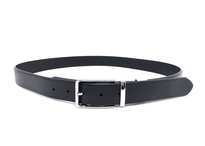 Black Brown Pin Buckle 3.5cm Men Leather Dress Belt