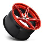 Customized Red 3 Piece Forged Wheels For Ferrari 22" Alloy Car Rims