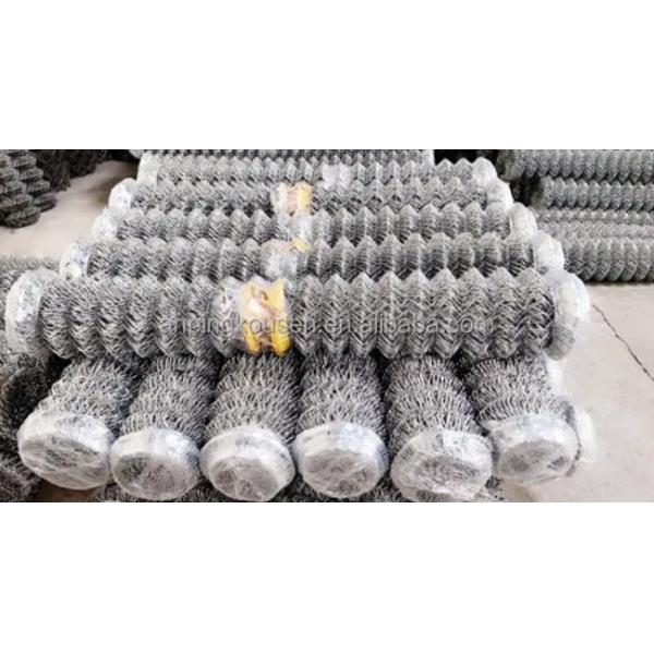 Galvanized PVC Coated Low Carbon Steel Wire Chain Link Fence for Farming in 50ft Roll
