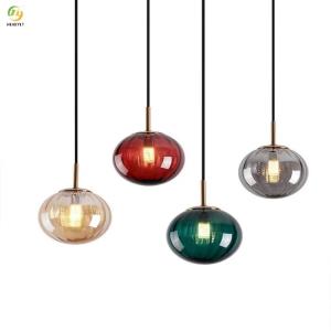 Wholesale Light Luxury Atmosphere E27 Modern Bedroom Pendant Light Bedside Single Head Ball Long Line from china suppliers