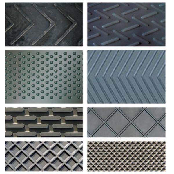 Rubber Conveyor Belt Open V Chevron Shape Herring-Bone Pattern