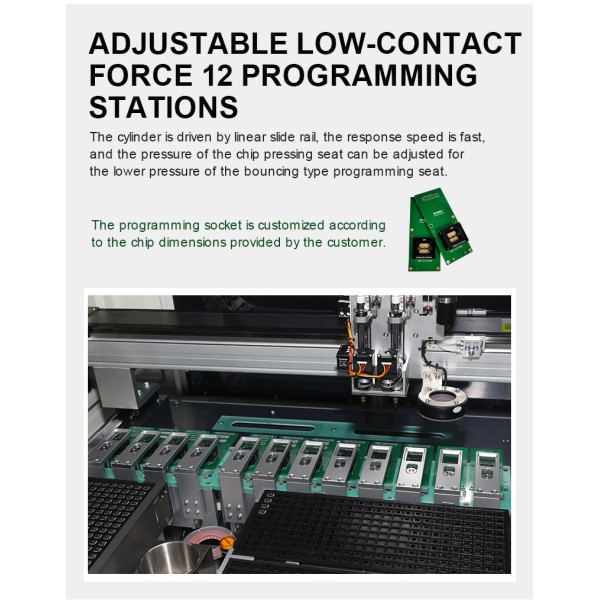 Universal Automatic IC Programming Device KA2000 Integrated Tape Reel Tray Tube Burner Tester Machine for MCU Flash EEPROM SMT Line