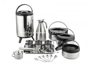 China 21pcs Picnic tools milk tea thermos bucket keep food warm pot liquid nitrogen tank kettle & water cup set on sale