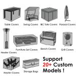 Custom Outdoor Easy-Going Furniture Covers UV Protection Dust Waterproof Patio