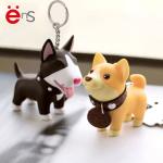 Dog Shape Promotional Plastic Keychain Non Phthalate PVC PU material