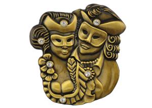 Wholesale Personalized Die Cast, Die Struck, Stamped Zinc Alloy 3D Lapel Pin, Rhinestone from china suppliers