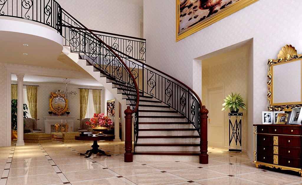 Wear Resistant Cast Iron Stair Railing Rustproof For Outdoor / Indoor Stairs