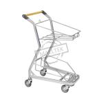 High Quality Metal Wire Shopping Cart Hot Selling Double Basket Shopping Cart