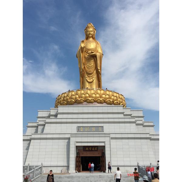 Tourist Attraction Metal Giant Buddha Sculpture with Customized Gilding Process and Size