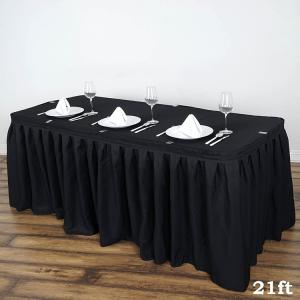 Wholesale Eco Friendly Disposable Table Skirts , Waterproof Plastic Party Table Skirt from china suppliers