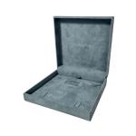 High End Blue Microfiber Luxury Jewelry Packaging Boxes Opaque Square Watch Gift