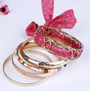 Wholesale cheap price fashion Bohemian temperament hollow alloy ribbon beads bracelet from china suppliers